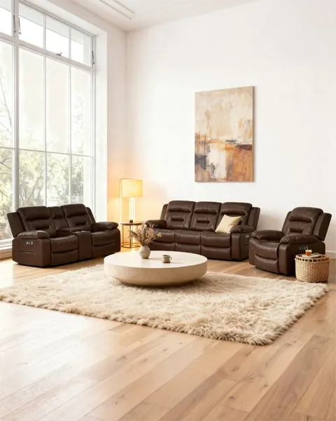 faux leather recliner sofa set